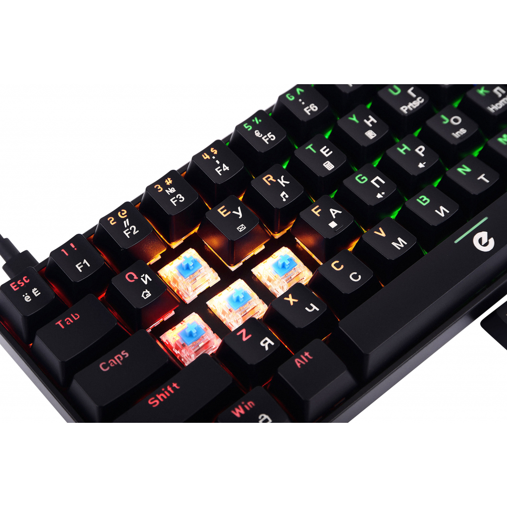 Клавиатура Ergo KB-930 Mini Blue Switch USB Black (KB-930) - 8