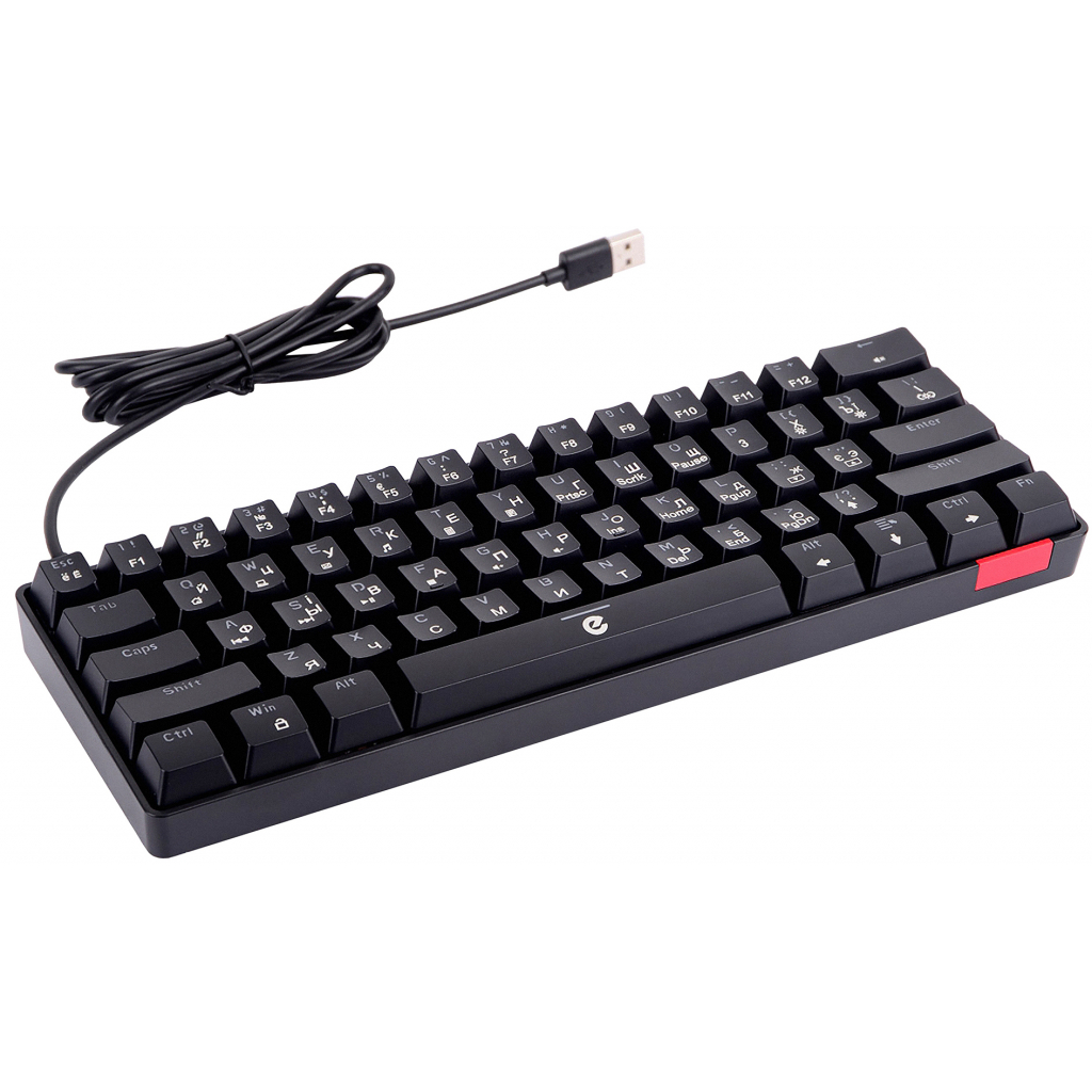 Клавиатура Ergo KB-930 Mini Blue Switch USB Black (KB-930) - 10
