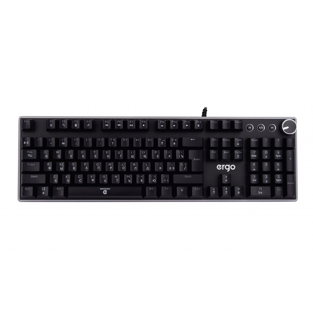 Клавиатура Ergo KB-955 Blue Switch RGB USB Black (KB-955) - 9 Клавиатура Ergo KB-955 Blue Switch RGB USB Black (KB-955) - 9