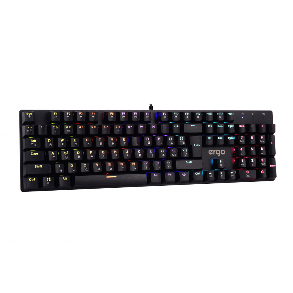 Клавиатура Ergo KB-960 Blue Switch USB Black (KB-960) - 2 Клавиатура Ergo KB-960 Blue Switch USB Black (KB-960) - 2