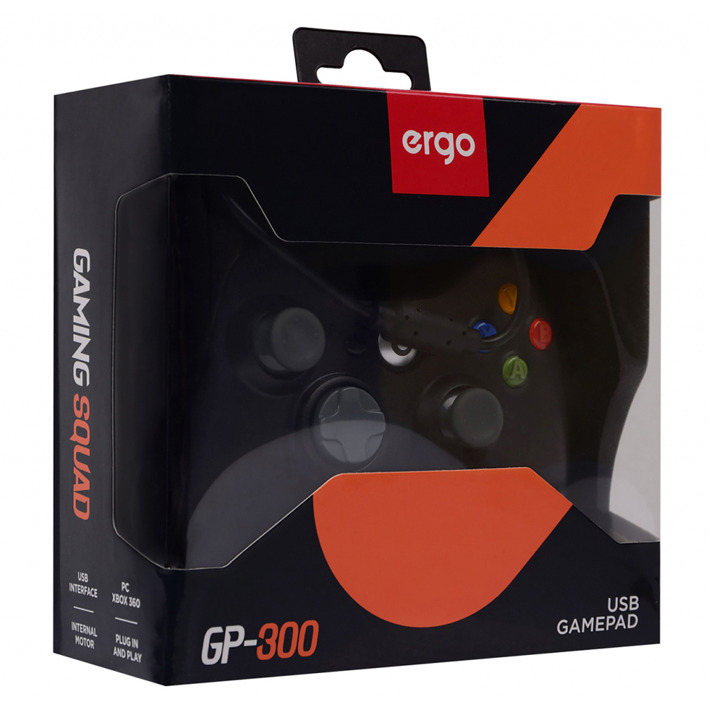 Геймпад Ergo GP-300 USB Black (GP-300) - 6 Геймпад Ergo GP-300 USB Black (GP-300) - 6