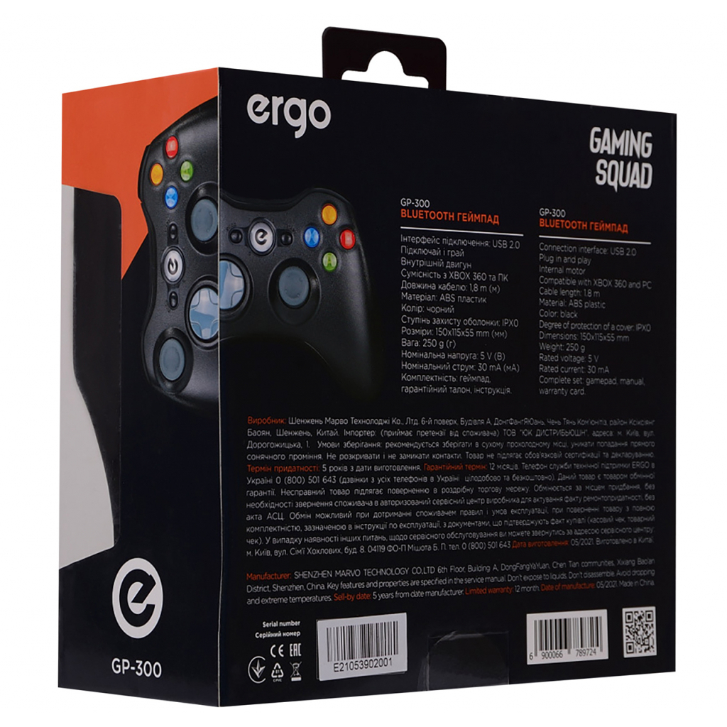 Геймпад Ergo GP-300 USB Black (GP-300) - 7 Геймпад Ergo GP-300 USB Black (GP-300) - 7