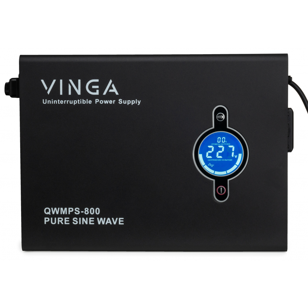 Источник бесперебойного питания Vinga QWMPS-800 800VA LCD (QWMPS-800) - 4 Источник бесперебойного питания Vinga QWMPS-800 800VA LCD (QWMPS-800) - 4