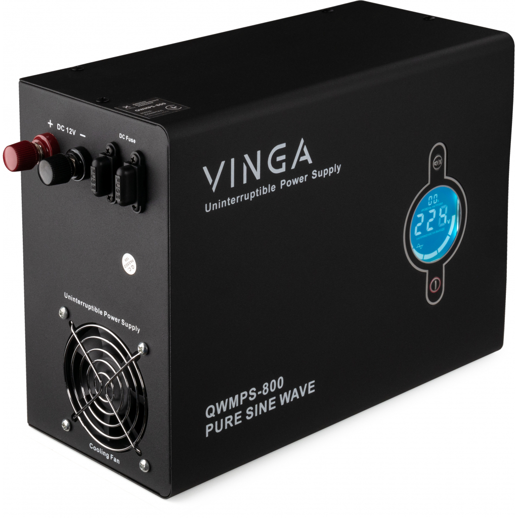 Источник бесперебойного питания Vinga QWMPS-800 800VA LCD (QWMPS-800)