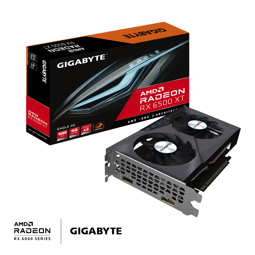Видеокарта GIGABYTE Radeon RX 6500 XT 4Gb EAGLE (GV-R65XTEAGLE-4GD) - 7