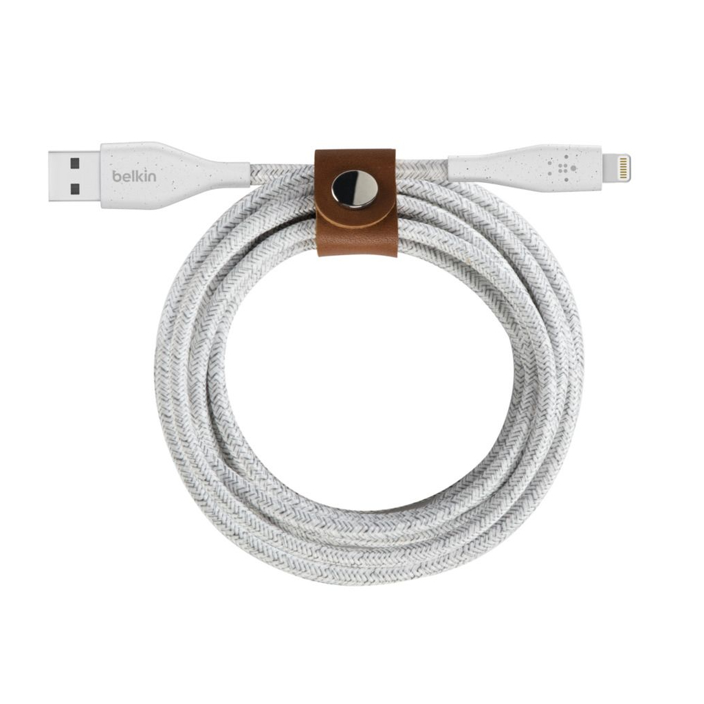 Дата кабель USB 2.0 AM to Lightning 3.0m DuraTek Plus white Belkin (F8J236BT10-WHT) - 1 Дата кабель USB 2.0 AM to Lightning 3.0m DuraTek Plus white Belkin (F8J236BT10-WHT) - 1