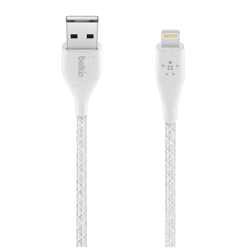Дата кабель USB 2.0 AM to Lightning 3.0m DuraTek Plus white Belkin (F8J236BT10-WHT) - 3 Дата кабель USB 2.0 AM to Lightning 3.0m DuraTek Plus white Belkin (F8J236BT10-WHT) - 3