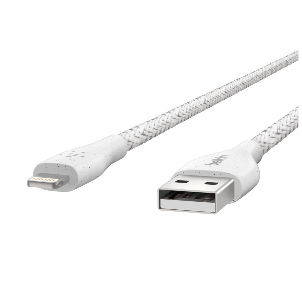 Дата кабель USB 2.0 AM to Lightning 3.0m DuraTek Plus white Belkin (F8J236BT10-WHT) - 4 Дата кабель USB 2.0 AM to Lightning 3.0m DuraTek Plus white Belkin (F8J236BT10-WHT) - 4