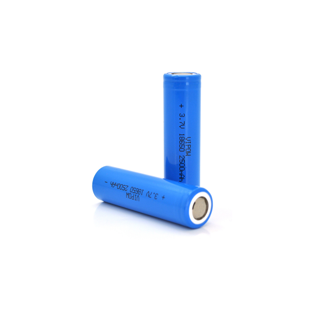 Аккумулятор 18650 Li-Ion ICR18650 FlatTop, 2500mAh, 3.7V, Blue Vipow (ICR18650-2500mAhFT)
