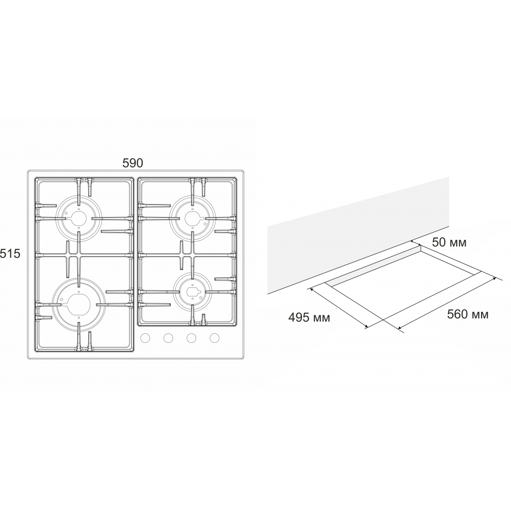 Варочная поверхность Eleyus MILENA 60 IS CTF - 9 Варочная поверхность Eleyus MILENA 60 IS CTF - 9