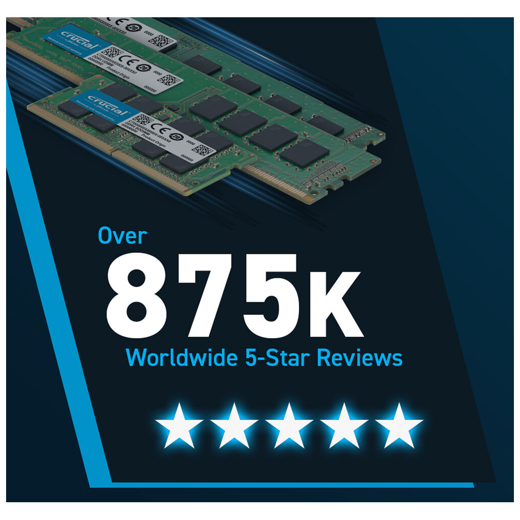 Модуль памяти для компьютера DDR5 32GB 4800 MHz Micron (CT32G48C40U5) - 5 Модуль памяти для компьютера DDR5 32GB 4800 MHz Micron (CT32G48C40U5) - 5
