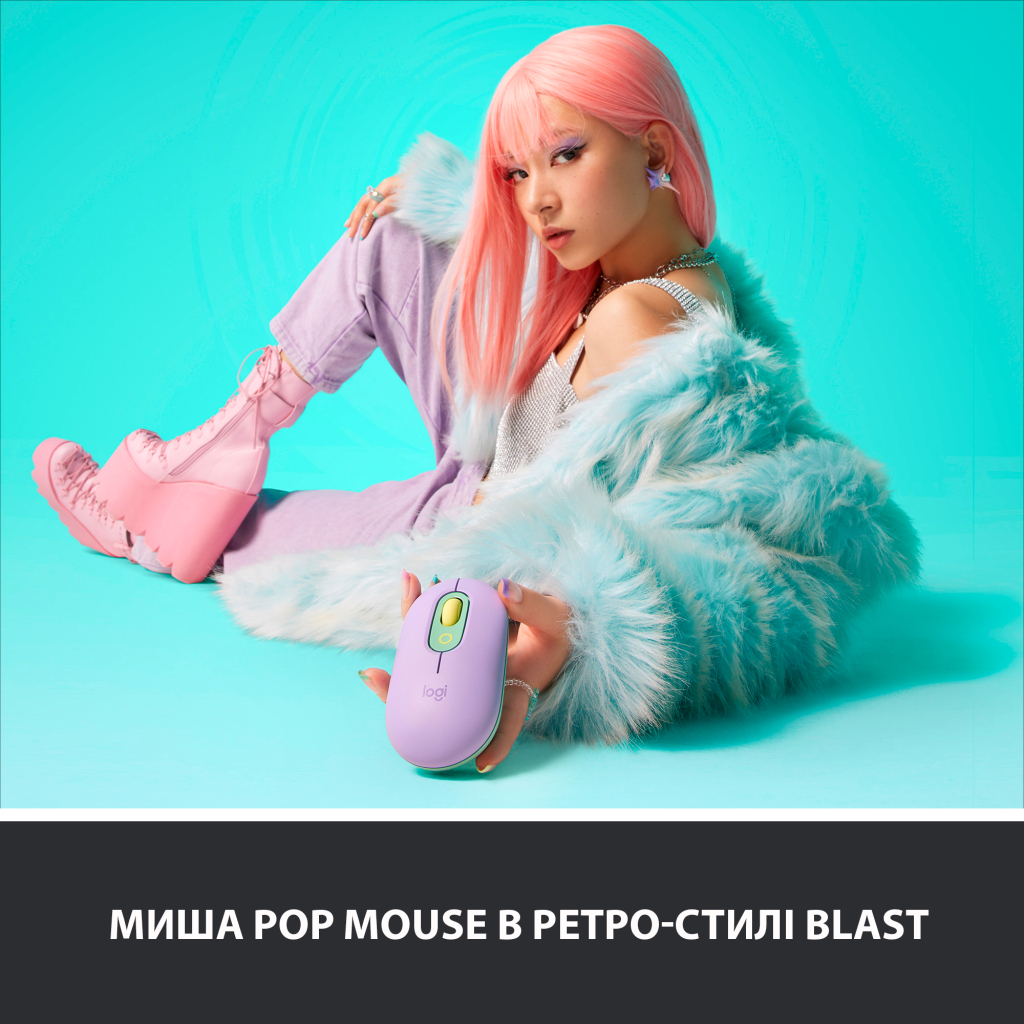 Мышка Logitech POP Mouse Bluetooth Daydream Mint (910-006547) - 1