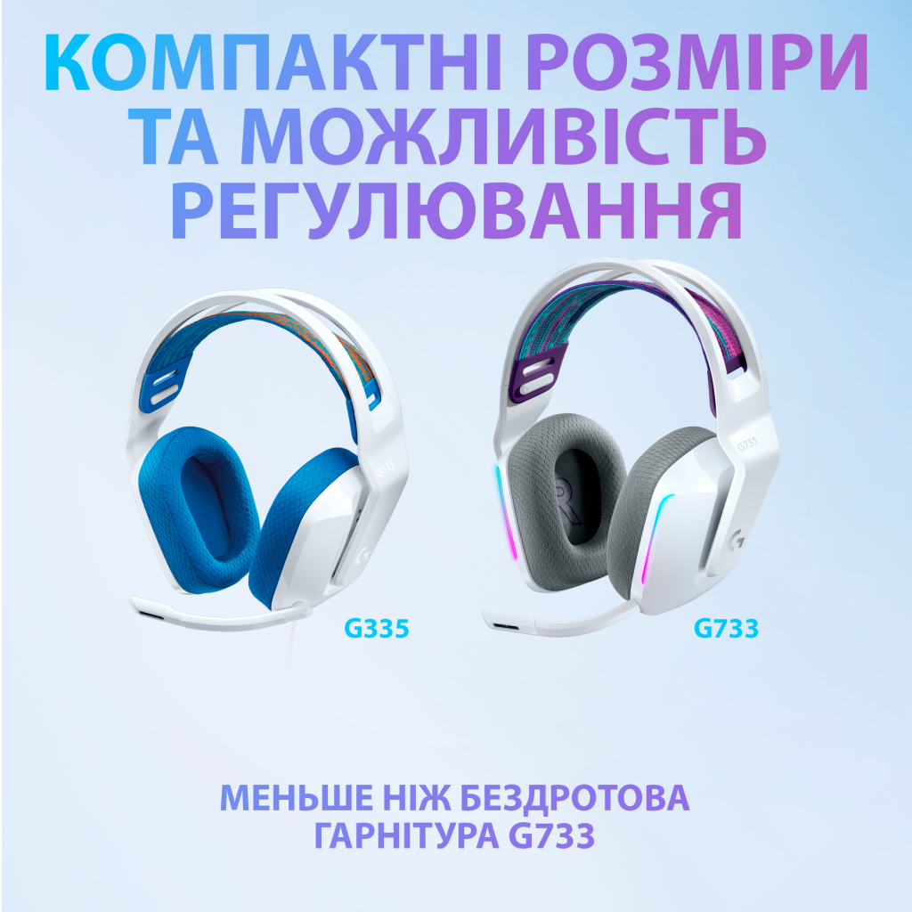 Наушники Logitech G335 Wired Gaming White (981-001018) - 10