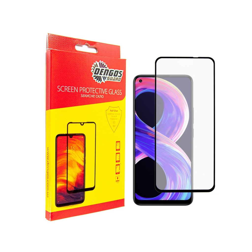 Стекло защитное Dengos Full Glue Realme 8 Pro (black) (TGFG-198)