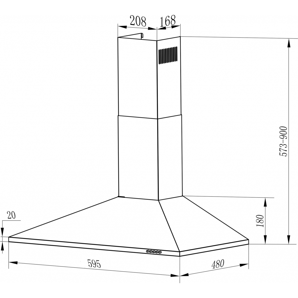 Вытяжка кухонная Grunhelm GVK 214 W - 1