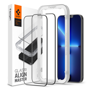 Стекло защитное Spigen Apple Iphone 13 Pro Max tR Align Master FC Black (2 Pack) (AGL03377)