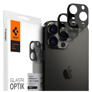Стекло защитное Spigen Apple Iphone 13 Pro Max/13 Pro Camera tR Optik, Black (2P) (AGL03381)