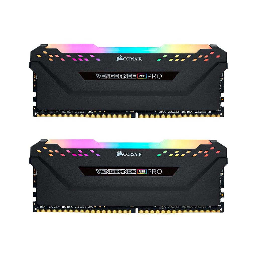 Модуль памяти для компьютера DDR4 16GB (2x8GB) 4000 MHz Vengeance RGB PRO Black Corsair (CMW16GX4M2K4000C19)