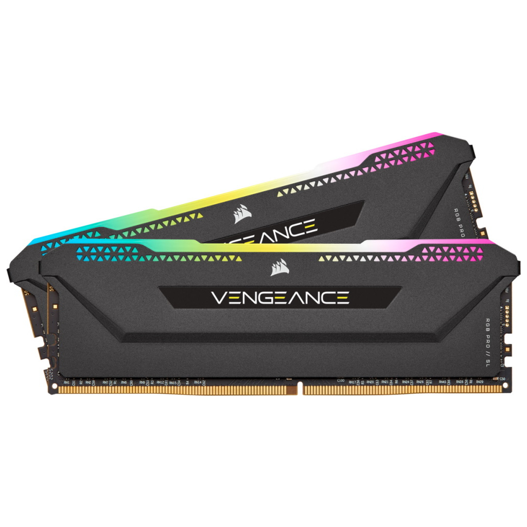 Модуль памяти для компьютера DDR4 16GB (2x8GB) 3200 MHz Vengeance RGB PRO Black Corsair (CMH16GX4M2E3200C16) - 1 Модуль памяти для компьютера DDR4 16GB (2x8GB) 3200 MHz Vengeance RGB PRO Black Corsair (CMH16GX4M2E3200C16) - 1