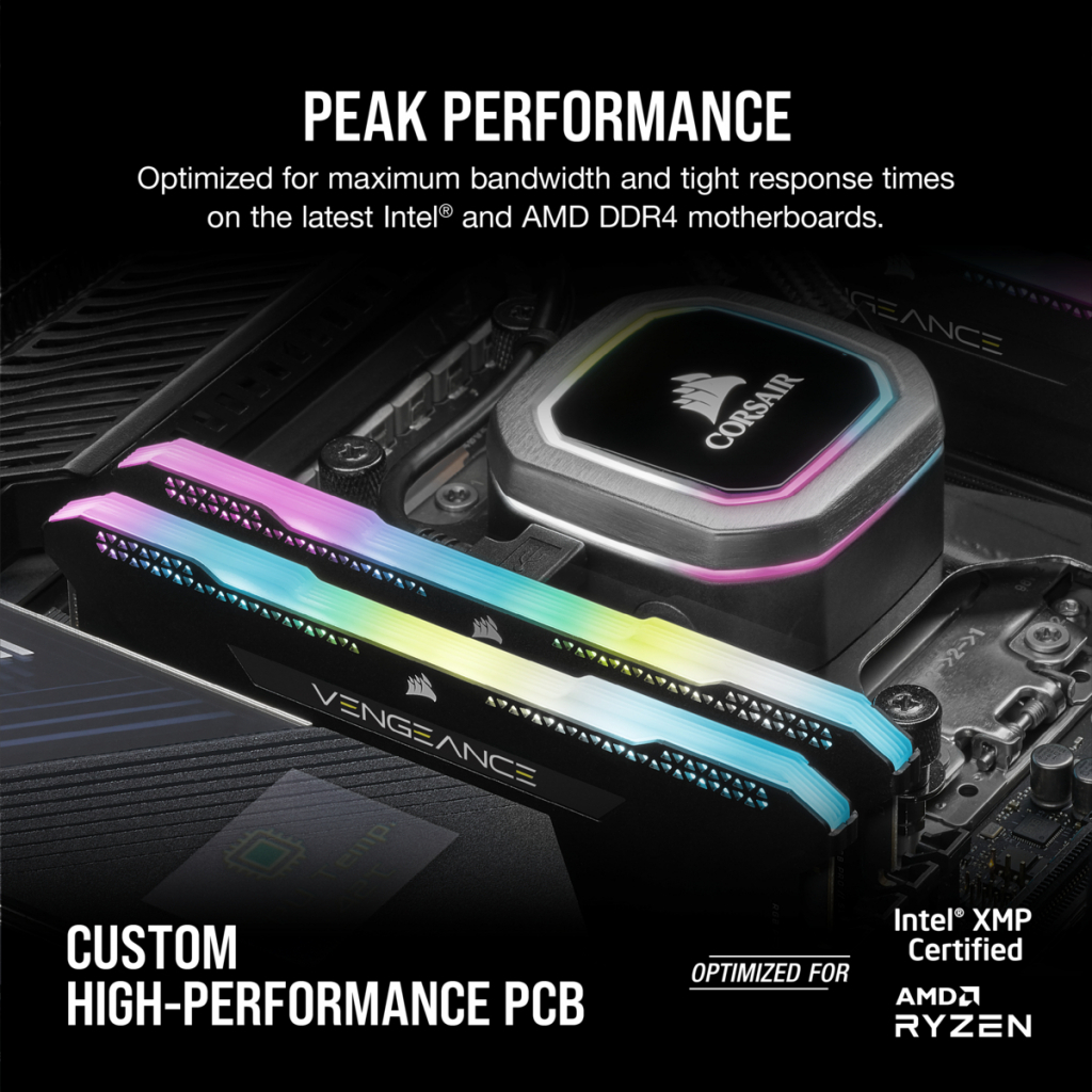 Модуль памяти для компьютера DDR4 32GB (2x16GB) 3200 MHz Vengeance RGB PRO SL Black Corsair (CMH32GX4M2E3200C16) - 3 Модуль памяти для компьютера DDR4 32GB (2x16GB) 3200 MHz Vengeance RGB PRO SL Black Corsair (CMH32GX4M2E3200C16) - 3
