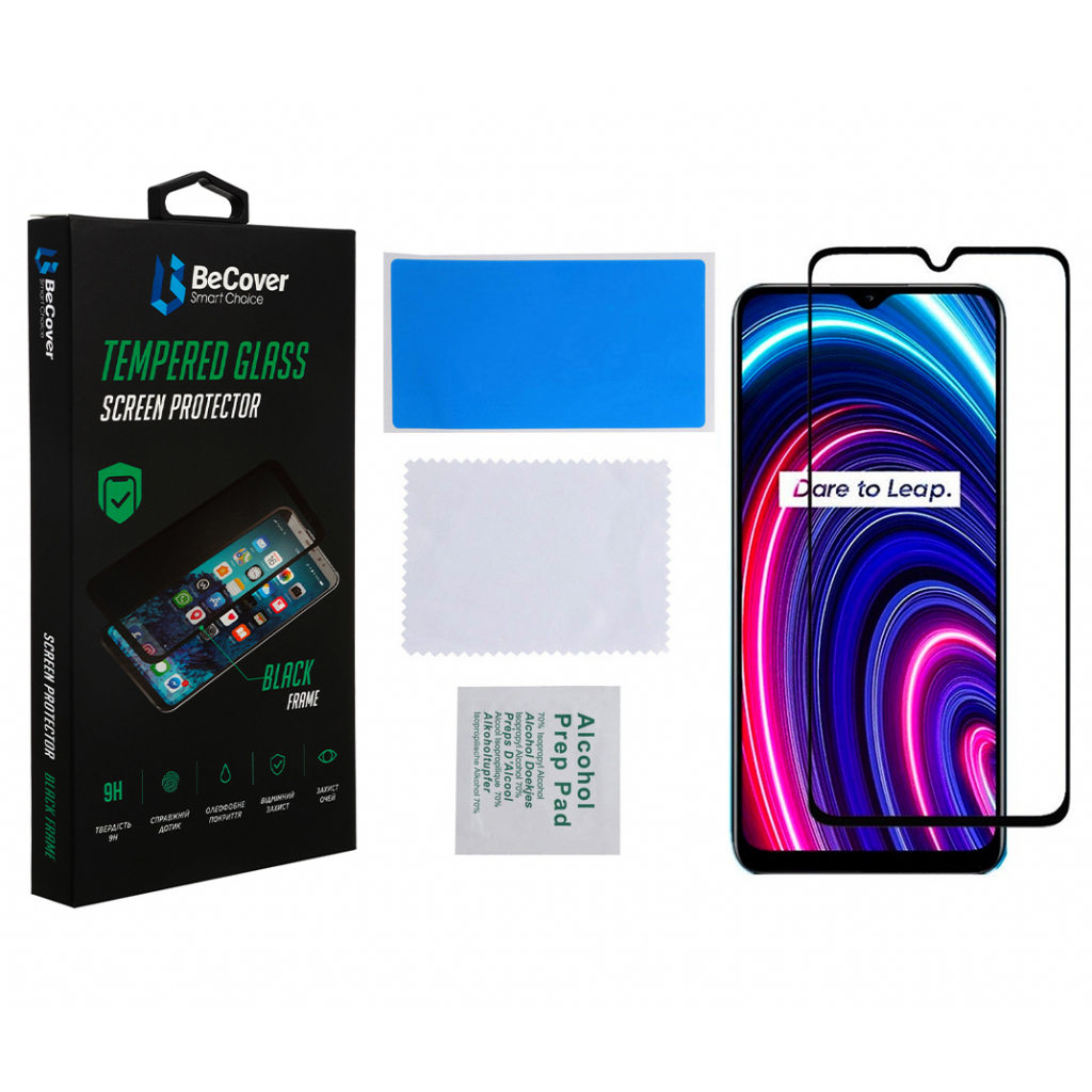 Стекло защитное BeCover Realme C25Y Black (707139) - 1