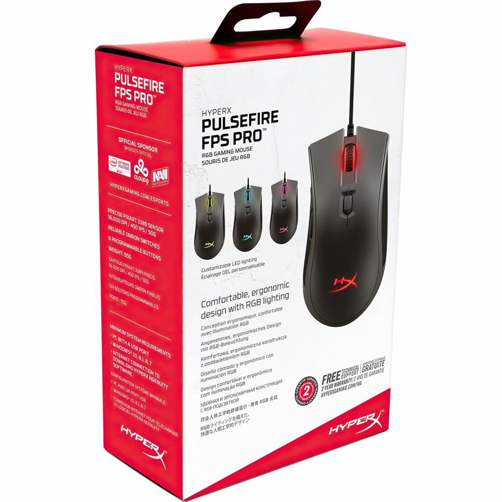 Мышка HyperX Pulsefire FPS Pro RGB USB Black (4P4F7AA) - 6