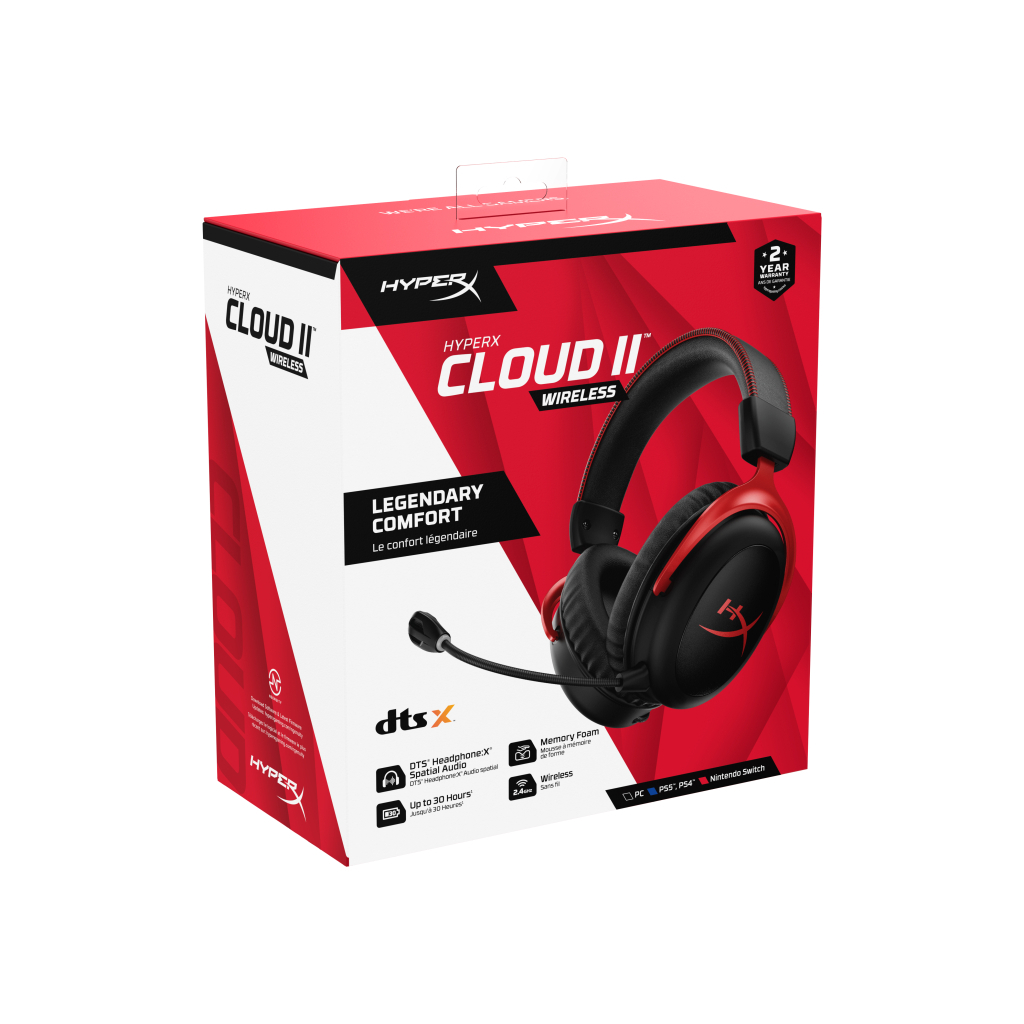 Наушники HyperX Cloud II Wireless Black-red (4P5K4AA) - 8