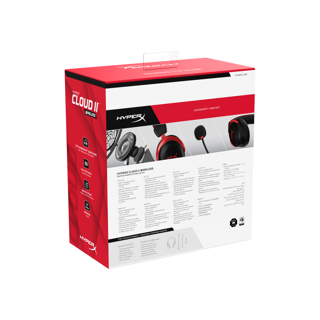 Наушники HyperX Cloud II Wireless Black-red (4P5K4AA) - 9