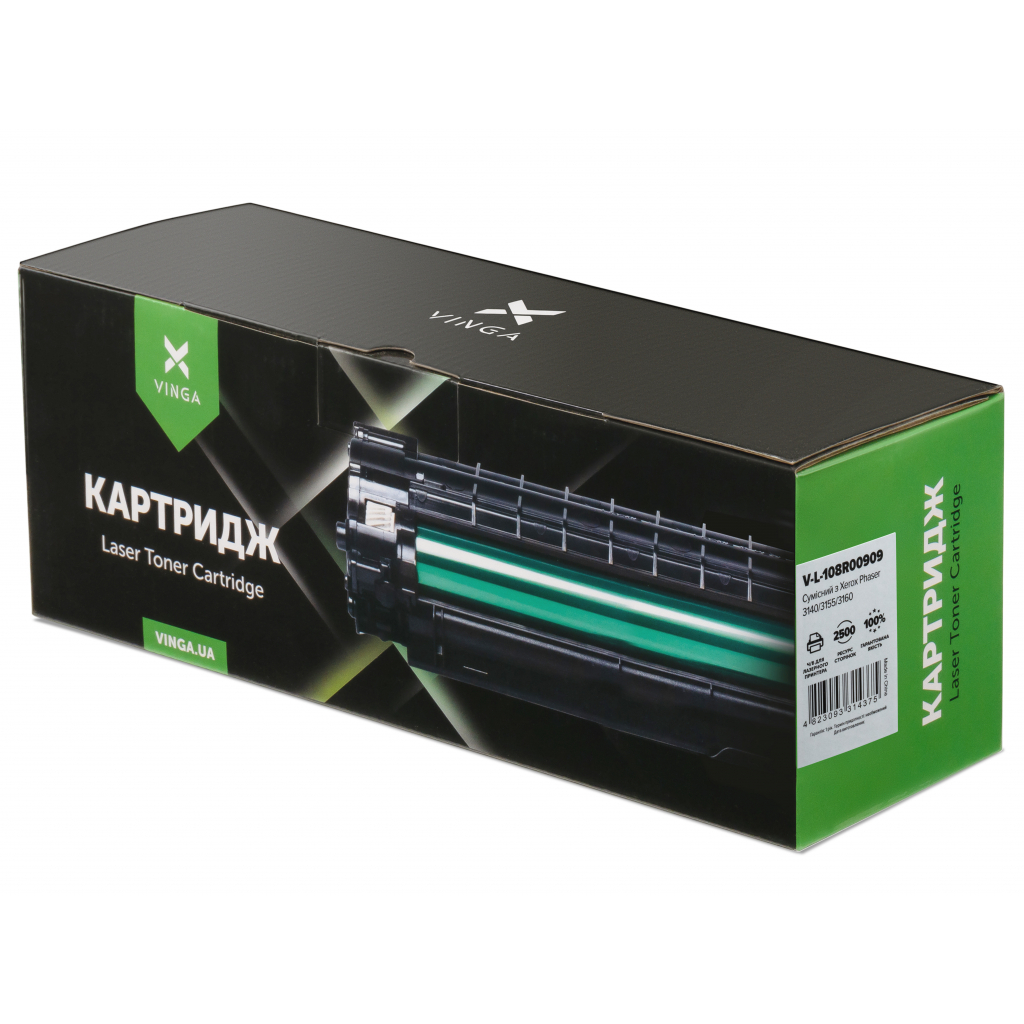 Картридж Vinga XEROX Phaser 3140/3155/3160 2.5K (V-L-108R00909) - 3 Картридж Vinga XEROX Phaser 3140/3155/3160 2.5K (V-L-108R00909) - 3