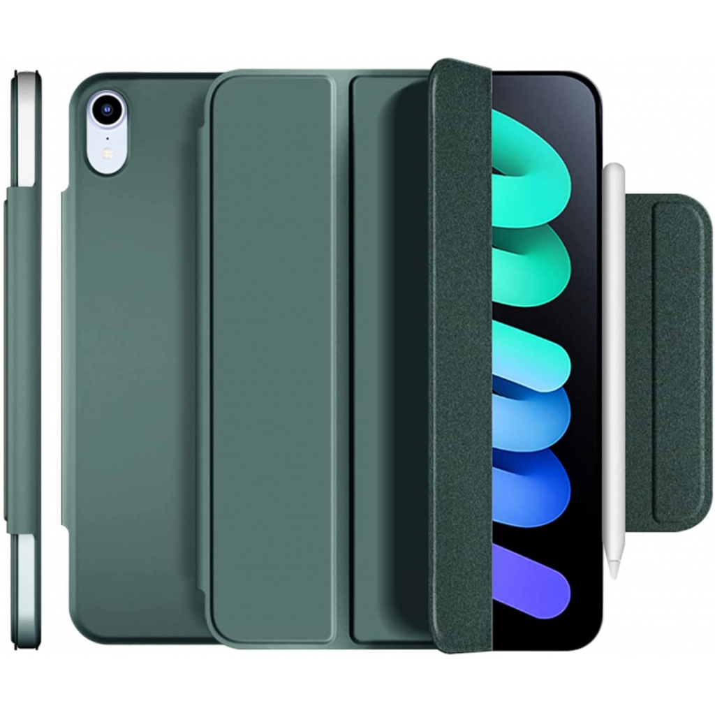 Чехол для планшета BeCover Magnetic Buckle Apple iPad mini 6 2021 Dark Green (706826) - 1 Чехол для планшета BeCover Magnetic Buckle Apple iPad mini 6 2021 Dark Green (706826) - 1