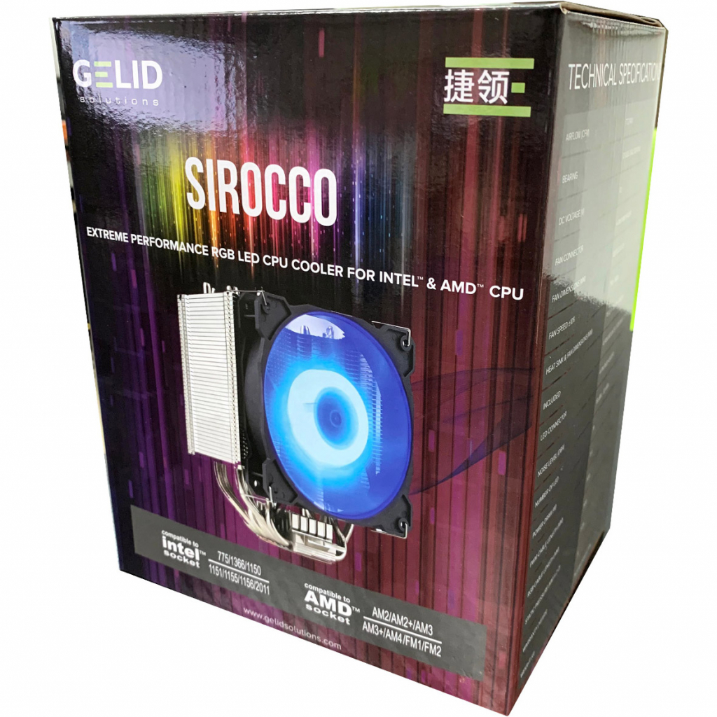 Кулер для процессора Gelid Solutions Sirocco RGB (CC-Sirocco-01-A) - 5