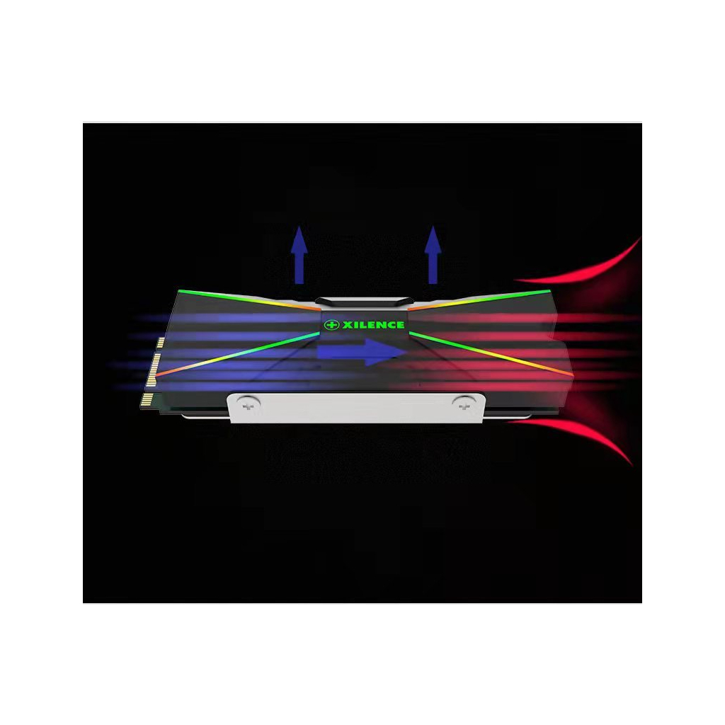 Радиатор охлаждения Xilence M2SSD Cooler ARGB M2SSD.B.ARGB (XC401) - 7 Радиатор охлаждения Xilence M2SSD Cooler ARGB M2SSD.B.ARGB (XC401) - 7