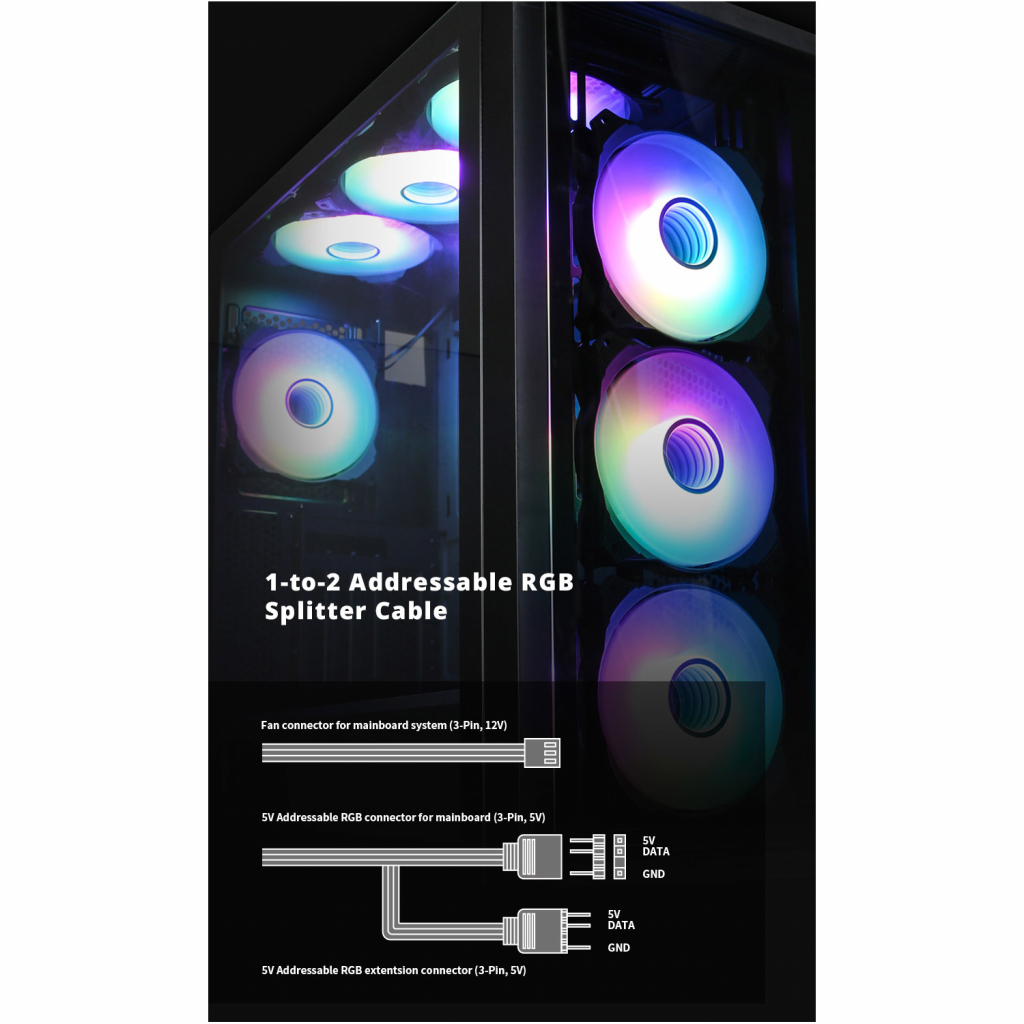 Кулер для корпуса Zalman Infinity Mirror ARGB (ZM-IF120A3) - 7 Кулер для корпуса Zalman Infinity Mirror ARGB (ZM-IF120A3) - 7