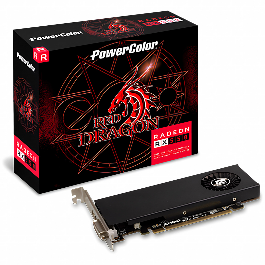 Видеокарта Radeon RX 550 4Gb PowerColor (AXRX 550 4GBD5-HLE)