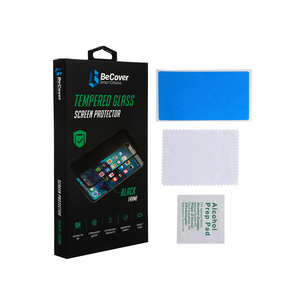 Стекло защитное BeCover Tecno Spark 6 Go Black (706911) (706911) - 1