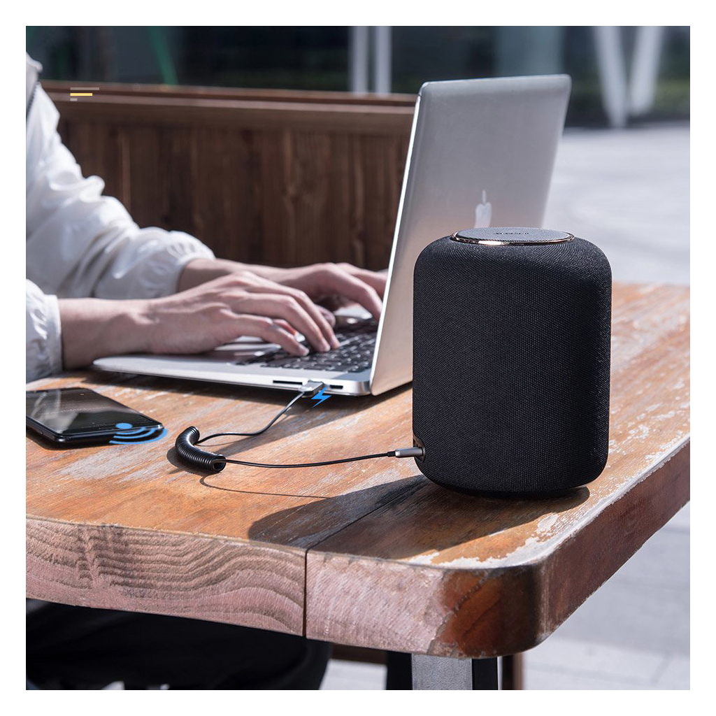 FM модулятор Baseus Bluetooth Audio Adapter AUX/USB with mic (CAB01-01) Silver (CAB01-01) - 3