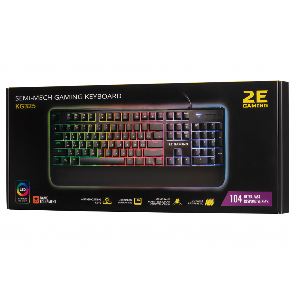 Клавиатура 2E GAMING KG325 LED USB Black (2E-KG325UB) - 7