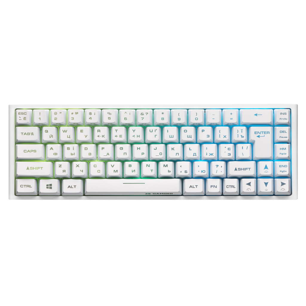 Клавиатура 2E GAMING KG350 RGB 68key USB White (2E-KG350UWT)