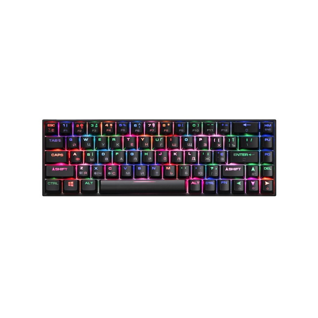 Клавиатура 2E GAMING KG380 RGB 68key Gateron Red Switch BT/USB Black (2E-KG380UBK-RD)