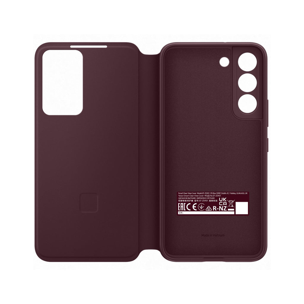 Чехол для моб. телефона Samsung Smart Clear View Cover Galaxy S22 Burgundy (EF-ZS901CEEGRU) - 3