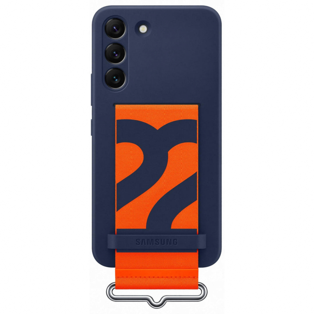 Чехол для моб. телефона Samsung Silicone with Strap Cover Galaxy S22 Navy (EF-GS901TNEGRU)