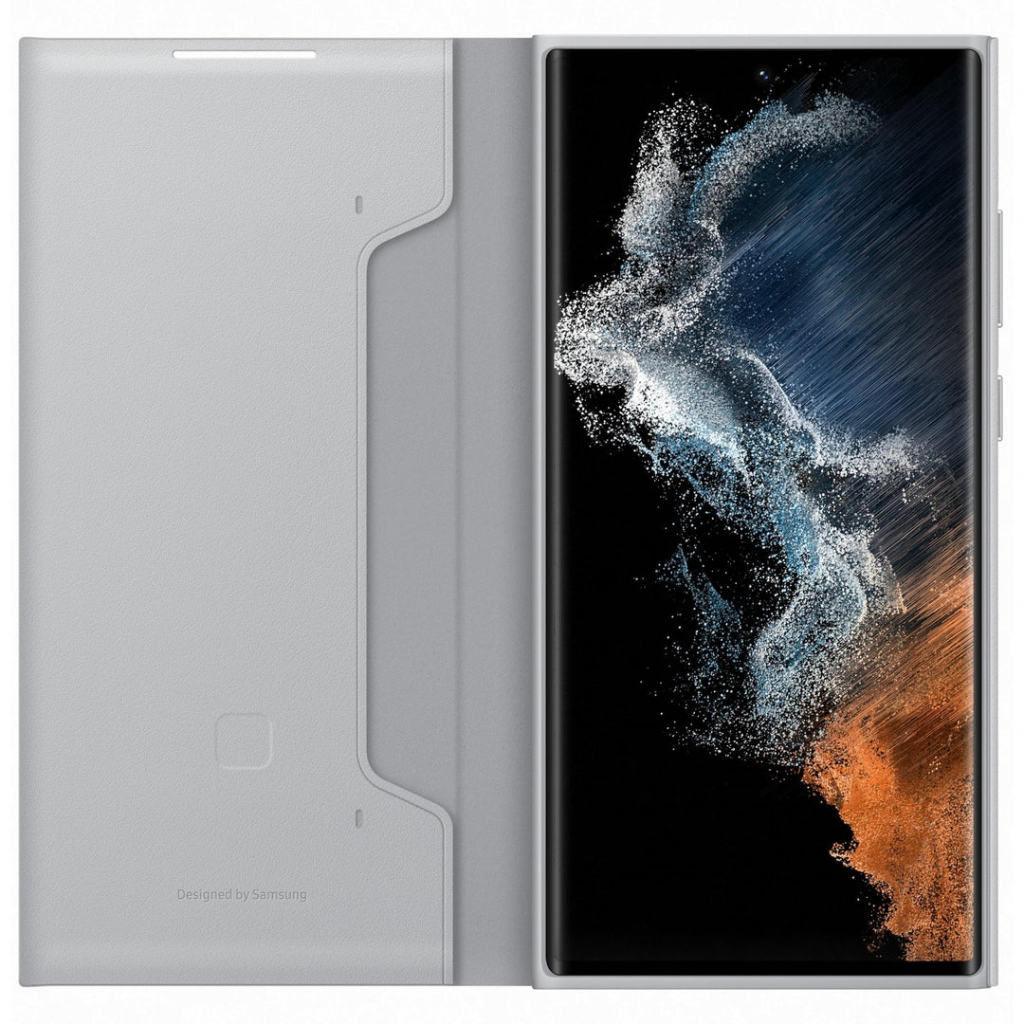 Чехол для моб. телефона Samsung Smart LED View Cover Galaxy S22 Ultra Light Gray (EF-NS908PJEGRU) - 2