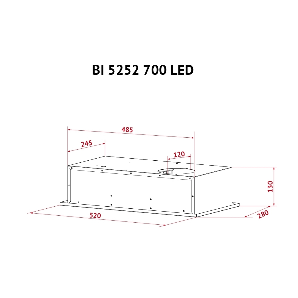 Вытяжка кухонная Perfelli BI 5252 I 700 LED - 10