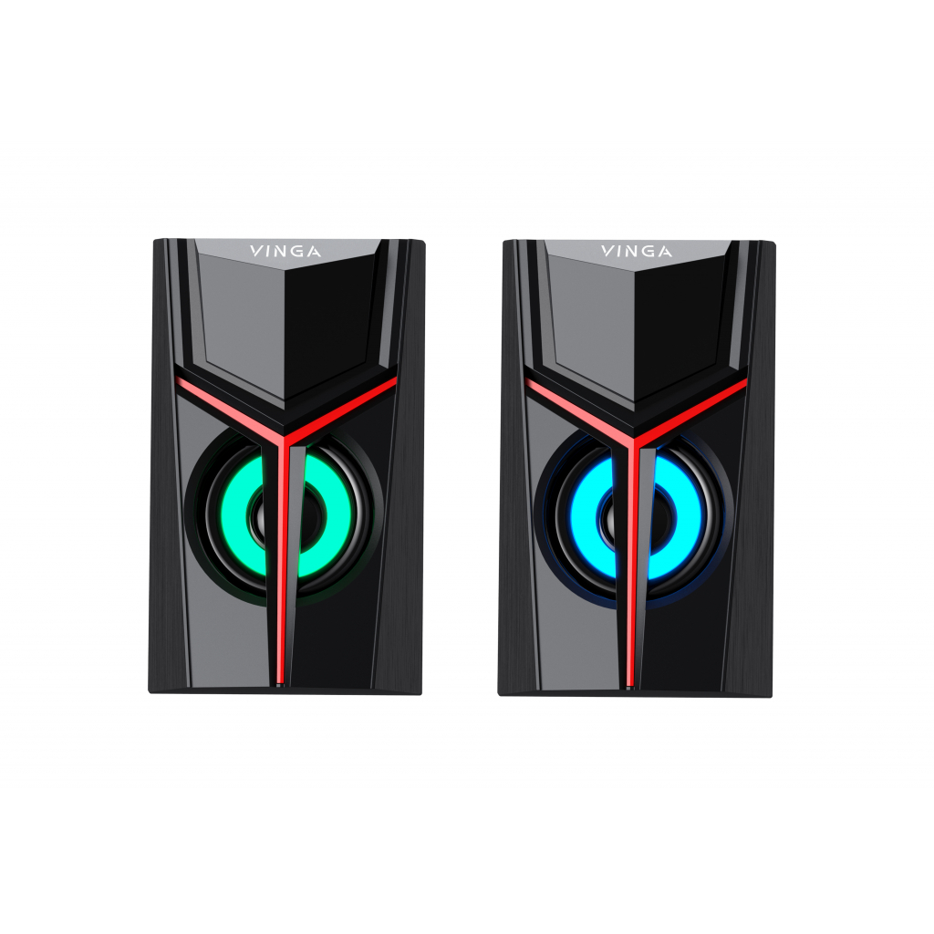 Акустическая система Vinga SP-100 LED USB Black - 1