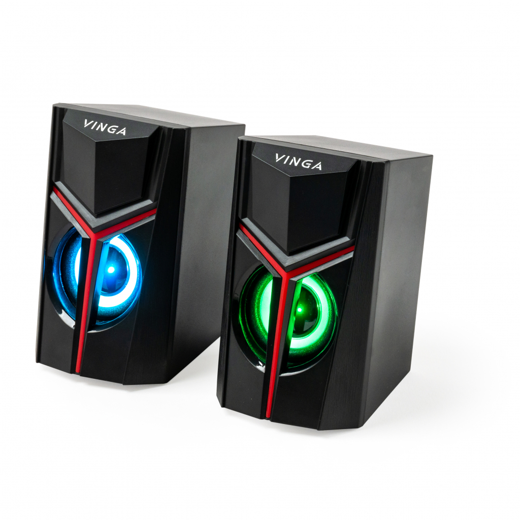 Акустическая система Vinga SP-100 LED USB Black - 6