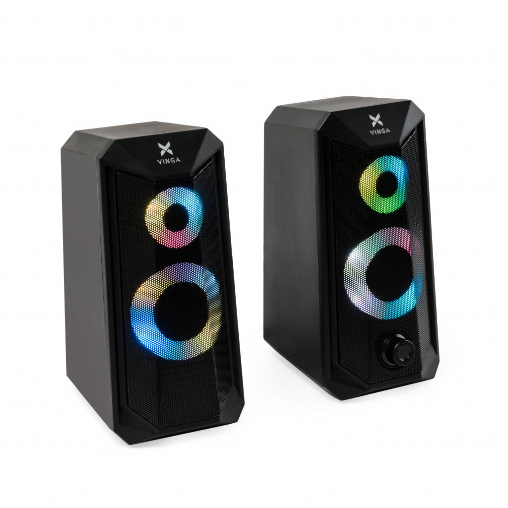 Акустическая система Vinga SP-200 LED USB Black - 6