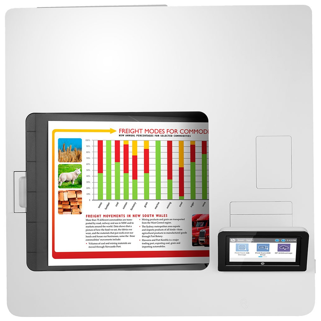 Лазерный принтер HP Color LaserJet Enterprise M555x (7ZU79A) - 4