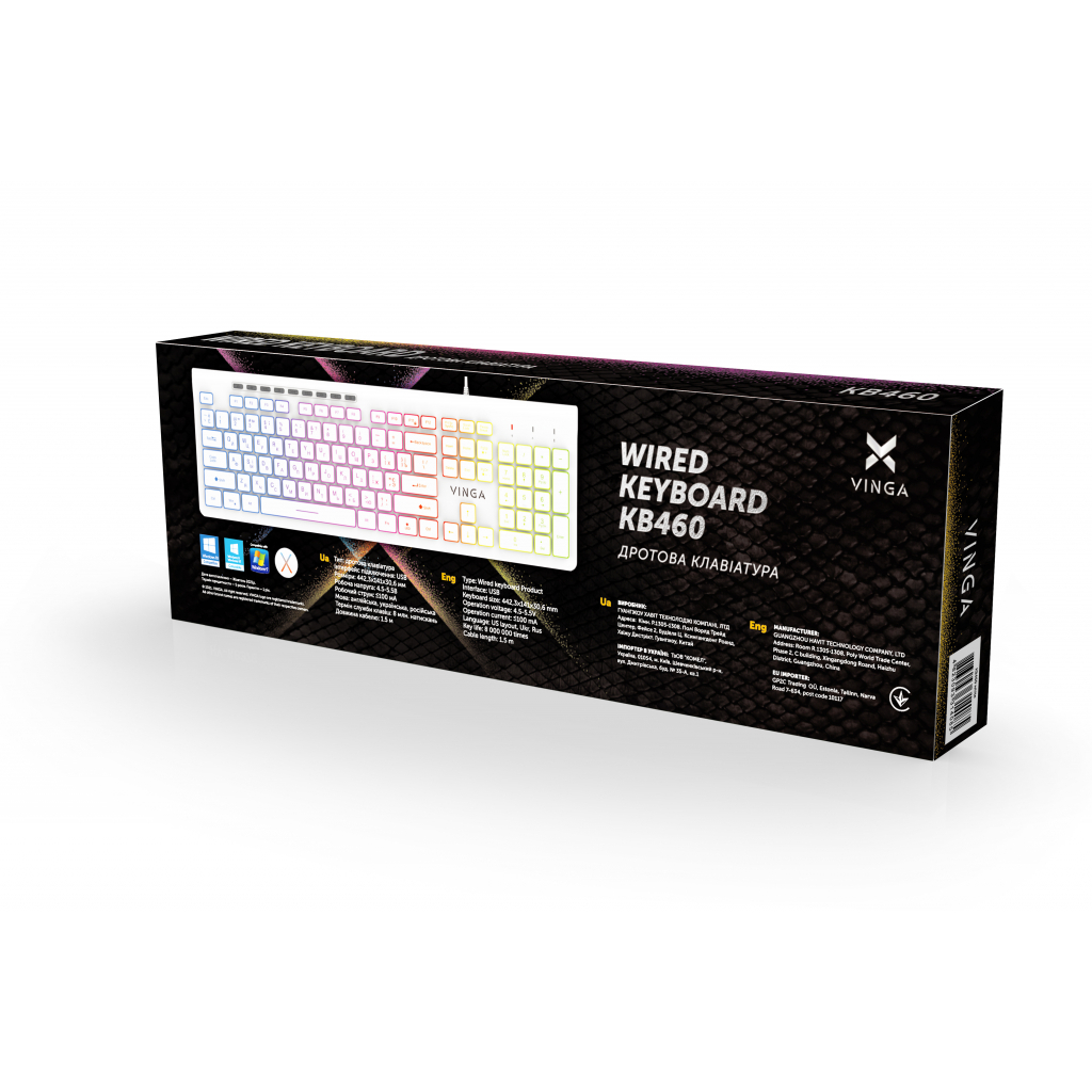 Клавиатура Vinga KB-460 White - 4