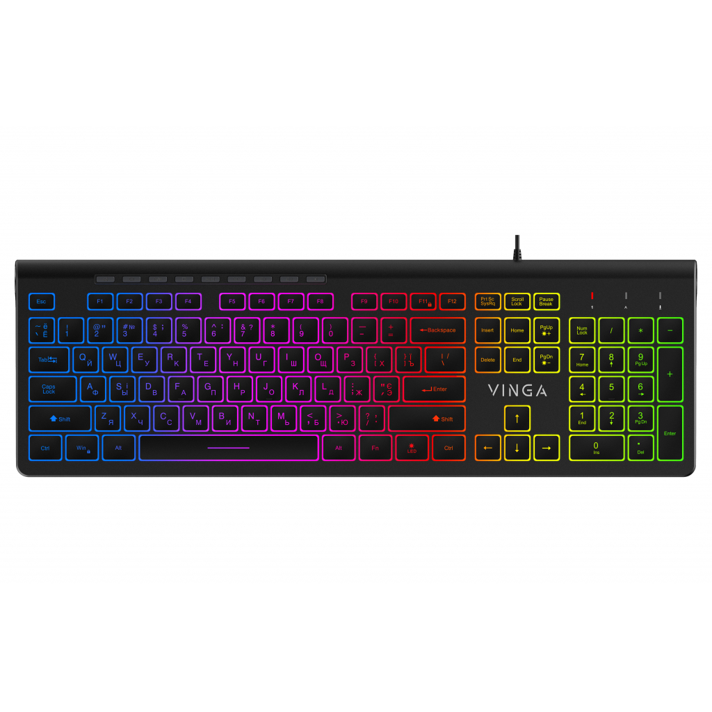 Клавиатура Vinga KB-460 Black - 1