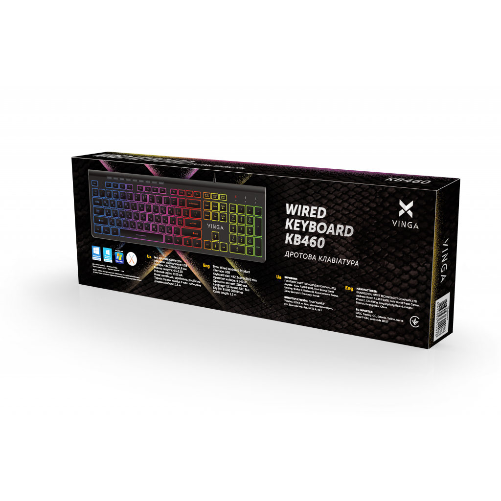 Клавиатура Vinga KB-460 Black - 4